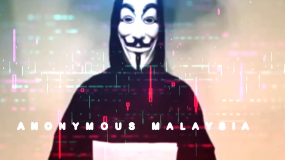 Screencap of Anonymous Malaysia’s video.
