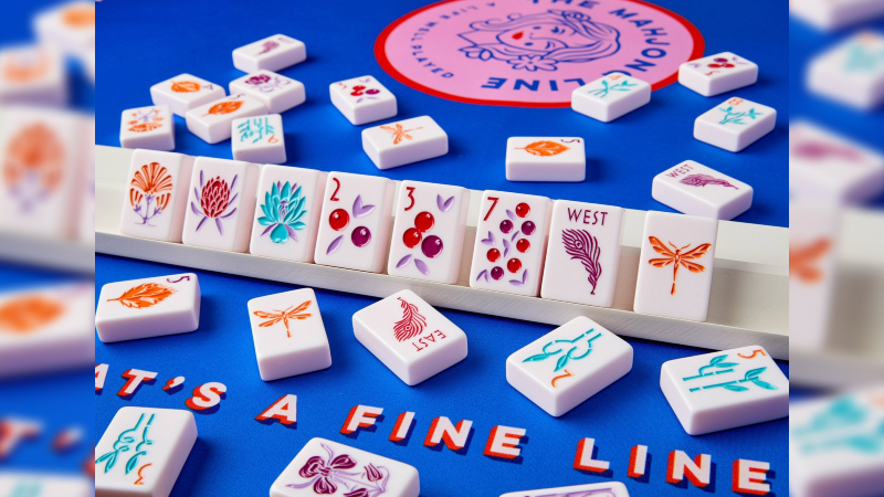 The Botanical Line tile set priced at S$560. Photo: The Mahjong Line
