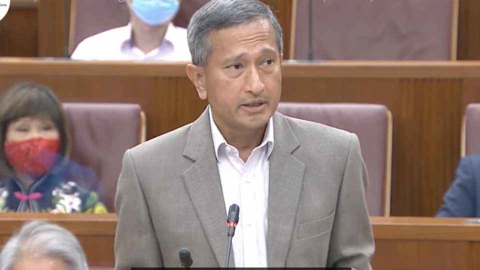 Foreign Affairs Minister Vivian Balakrishnan. Photo MCI