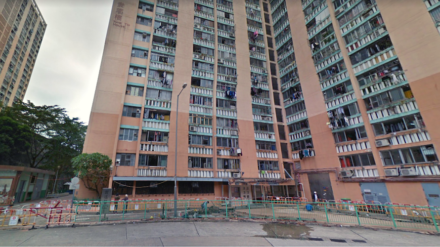 The woman is believed to have struck her husband in the head with a cleaver at their home in Lai Yiu Estate, Kwai Chung. Photo: Google Street View
