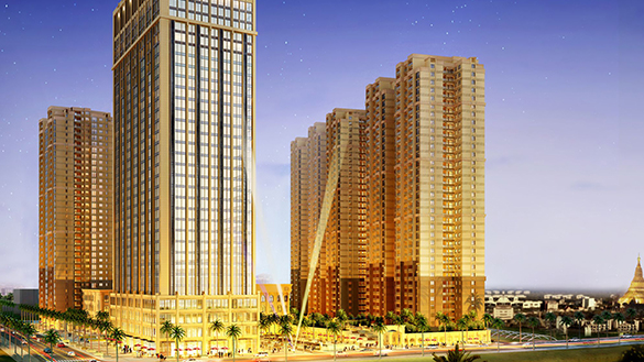 Computer rendering of the Golden City development in Yangon. Photo: ETC Singapore