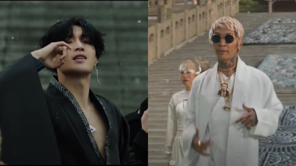 Lay in the MV for ‘Lit’ (L), Young Lex in ‘Raja Terakhir’ (The Last King) MV (R). Screenshot from YouTube/LAY and Young Lex