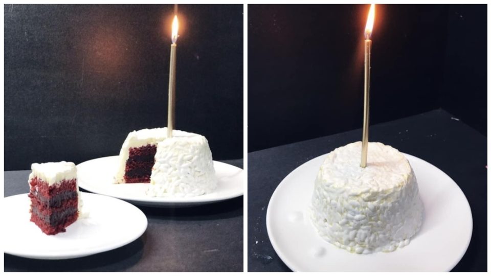 The cake inspired by President Rodrigo Duterte’s rice cake. Photo: Nicelybaked/FB