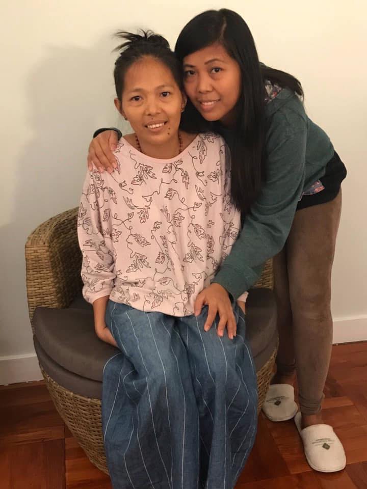 Baby Jane Allas with her sister, Mary Anne. Photo: Facebook/Support for Baby Jane Allas