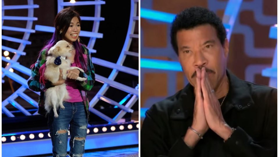 Cheryl K at the American Idol auditions, at left, and Lionel Richie, at right. Photos: Thisischerylk/Instagram and TalentRecap/YouTube