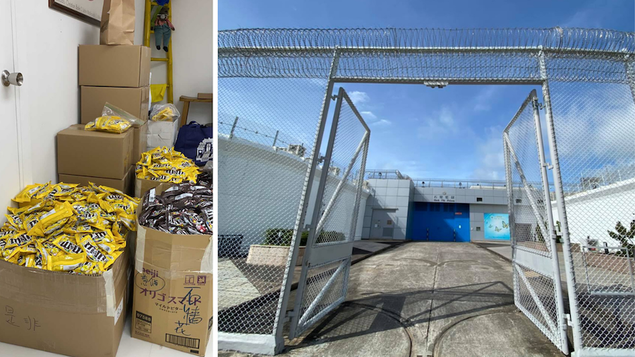 Prisoners rights’ group Wall-fare received more than a thousand 40g M&M’s packets after posting a request online. Photos via Facebook/Wall-fare