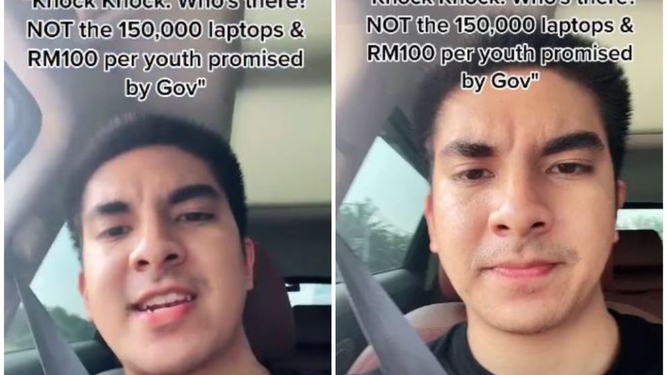 Screenshots from Syed Saddiq’s TikTok video. Photo: Syedsaddiq/TikTok
