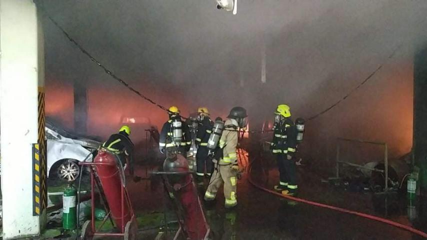 Fire engulfs BGC car showroom. Photo: Bureau of Fire Protection-NCR