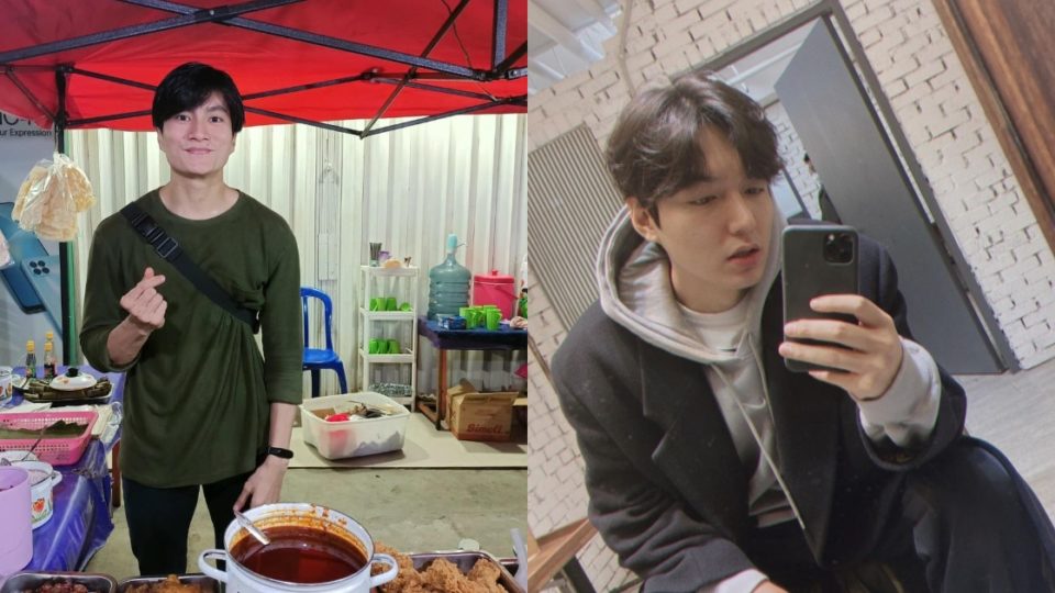 Doddy Angga Andrianto (L), who sells nasi kuning (fragrant yellow rice) in the East Kalimantan capital of Samarinda, says he’s mostly struggling with the hardships of 15 minutes of fame can bring after he was dubbed the doppelgänger of popular South Korean actor Lee Min-ho (R). Photo: Instagram/@anggaandrian23 & @actorleeminho