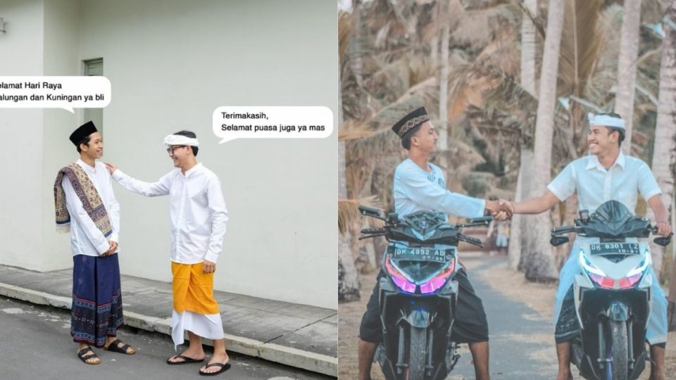 These portrayals of inter-religious harmony are circulating widely recently. Photos: @hanakaclassic and @aprileaan_ via Instagram
