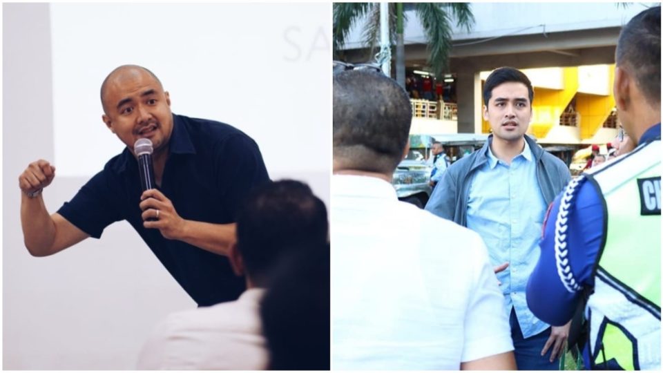 Basketball coach LA Mumar (left) and his brother Pasig Mayor Vico Sotto. Photos: Mumar/FB; Sotto/FB