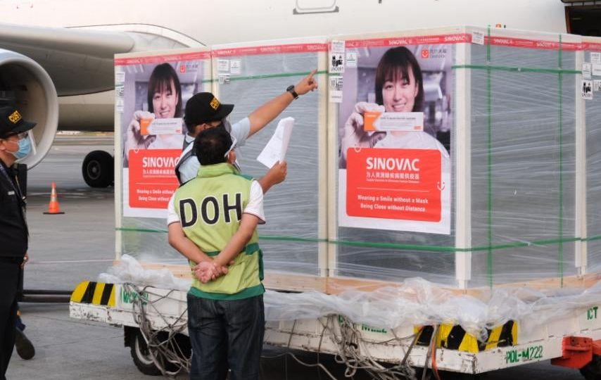 Sinovac’s doses of CoronaVac which arrived yesterday. Photo: National Task Force Against COVID19/FB