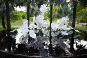 Chihuly Studio’s ‘Ethereal White Persian Pond’ at the Serene Garden. Photo: Coconuts