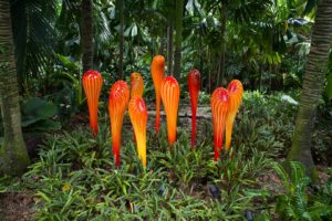 Chihuly Studio’s ‘Tiger Lilies’ at the World of Plants. Photo: Coconuts