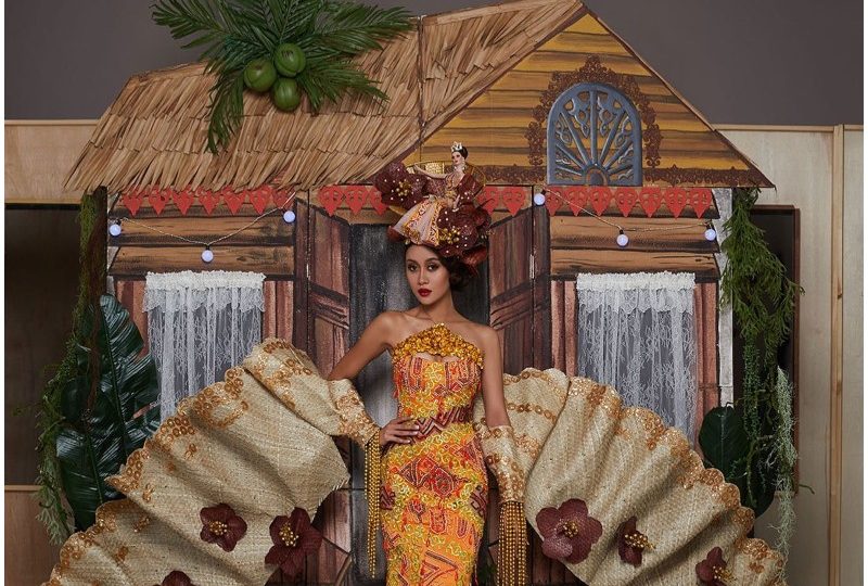 Miss Universe Malaysia Francisca Luhong James unveils her national costume. Photo: Miss Universe Malaysia/Facebook