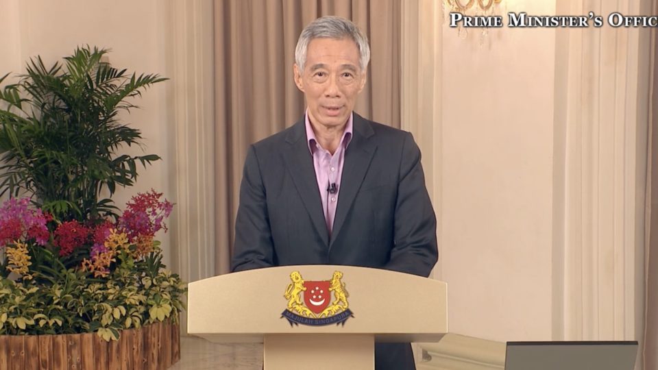 Prime Minister Lee Hsien Loong speaks on May 31, 2021. 