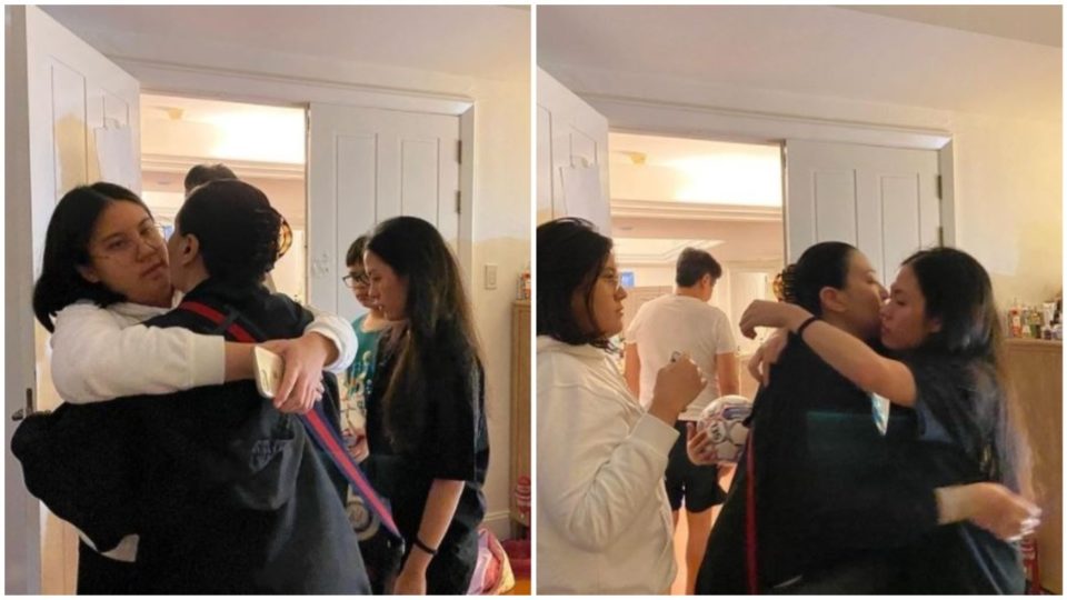 Sharon Cuneta says goodbye to her children Miel and Frankie Pangilinan. Photos: Cuneta/IG