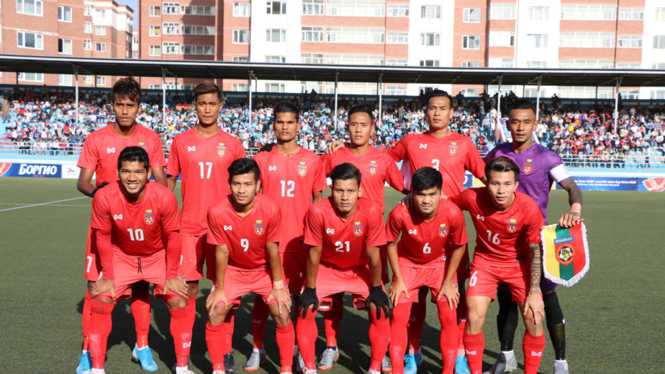 Members of Myanmar’s national football team. Photo: FIFA