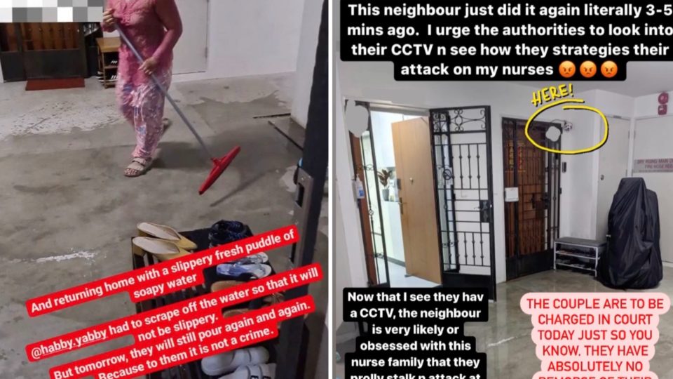 Online posts on the neighbor dispute. Photos: @sgnightingales/Instagram