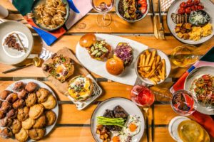 The brunch spread. Photo: Siri House