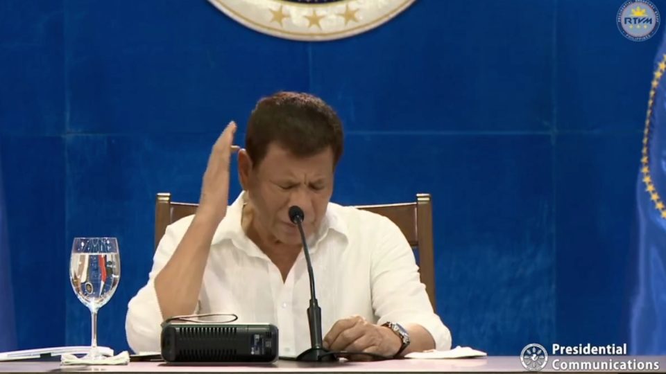 Duterte addresses the nation in his weekly Covid-19 status update. (June 7, 2021)