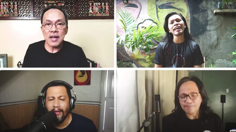 Clockwise from top left: Noel Cabangon, Bullet Dumas, Ebe Dancel, and Johnoy Danao