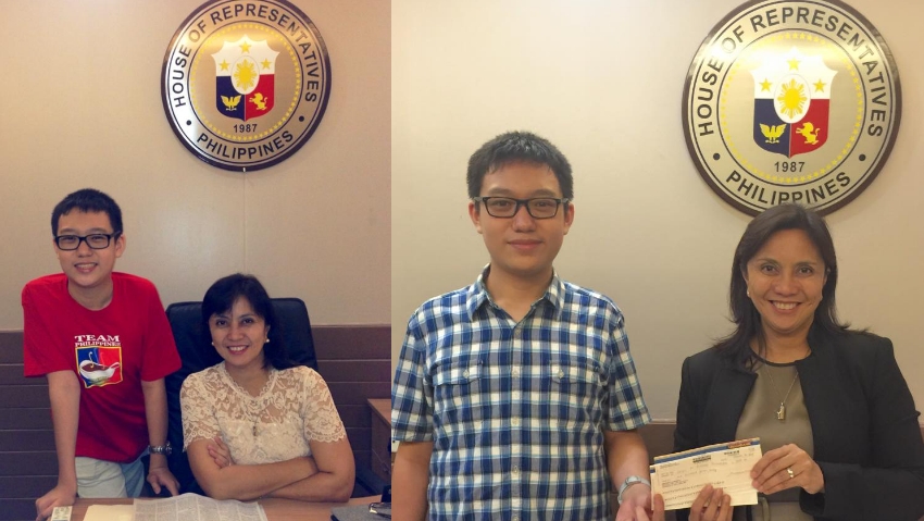Farrell Wu during visits to VP Leni Robredo, then a member of Congress, in 2014 and 2015 (from the Facebook page of Leni Gerona Robredo)