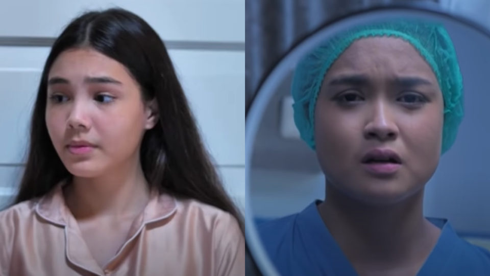 15-year-old actress Lea Ciarachel (L), who played Zahra in a sinetron titled ‘The Wife’s Conscience: Zahra’ is being replaced by Hanna Kirana (R). Screenshots from YouTube/Indosiar