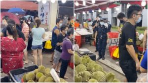 The crowd at Wang Sheng Li 95 stall in Bishan. Photos: Camila Tan/Facebook