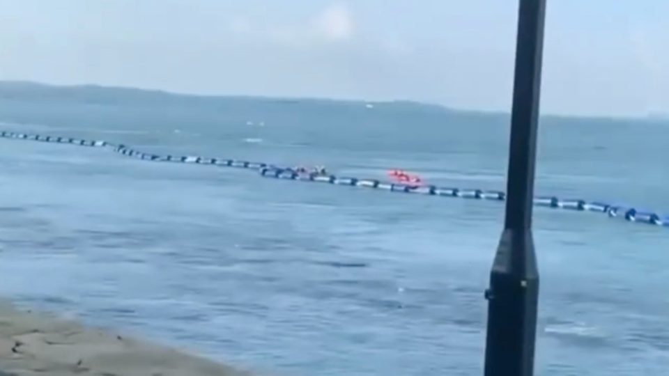 Scene of kayak incident. Photo: Frieda Ruiz via Singapore Marine Guide/Facebook