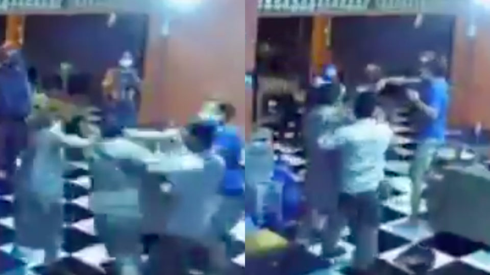 At least two Satpol PP officers in South Sulawesi’s Gowa regency were caught on film hitting a couple at the warkop (café) they owned. Following a heated debate, one officer proceeded to slap the husband, identified as 24-year-old Ivan, who was also filming the raid as it went down. Screenshot from video
