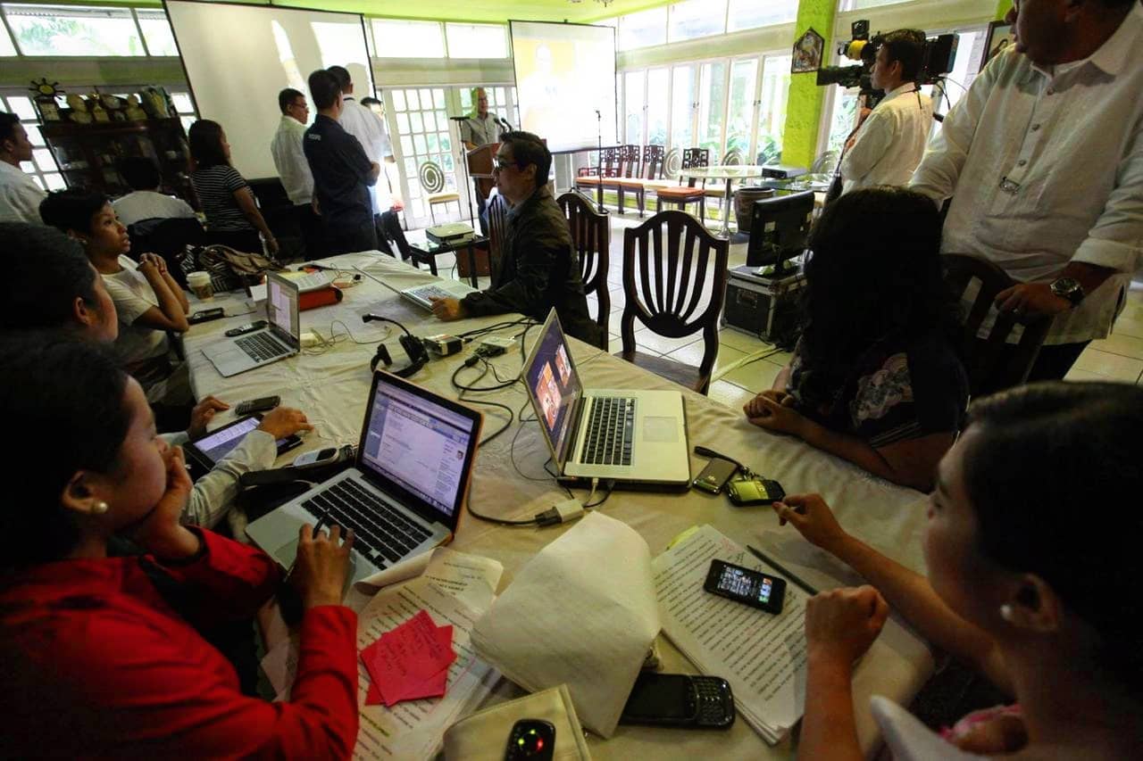 Shortly before the 2012 SONA, the entire team set up camp at President PNoy Aquino's home on Times St. in Quezon City