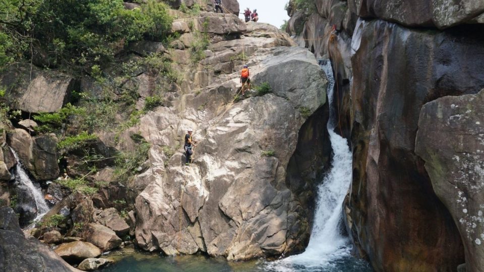 The man lost his footing and was swept away at Hero’s waterfall in Ma On Shan. Photo: Facebook/hikingwindfire