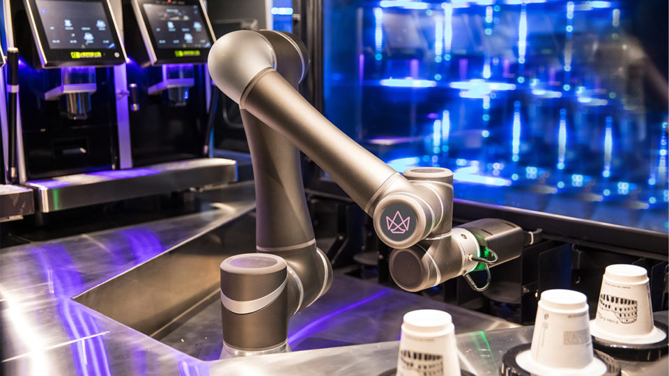 Ella, the robotic barista at work. Photo: Crown Digital
