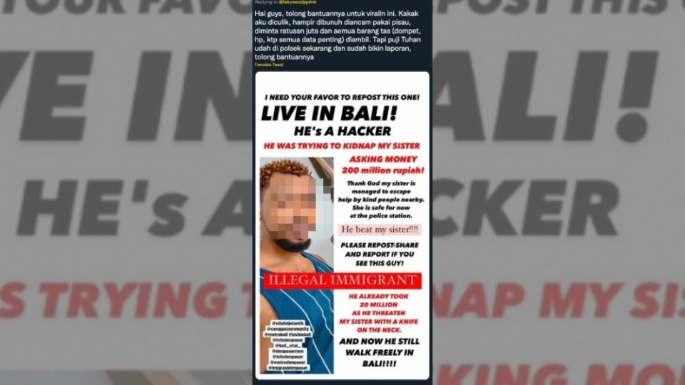 Screenshot of the viral post taken from Twitter. 