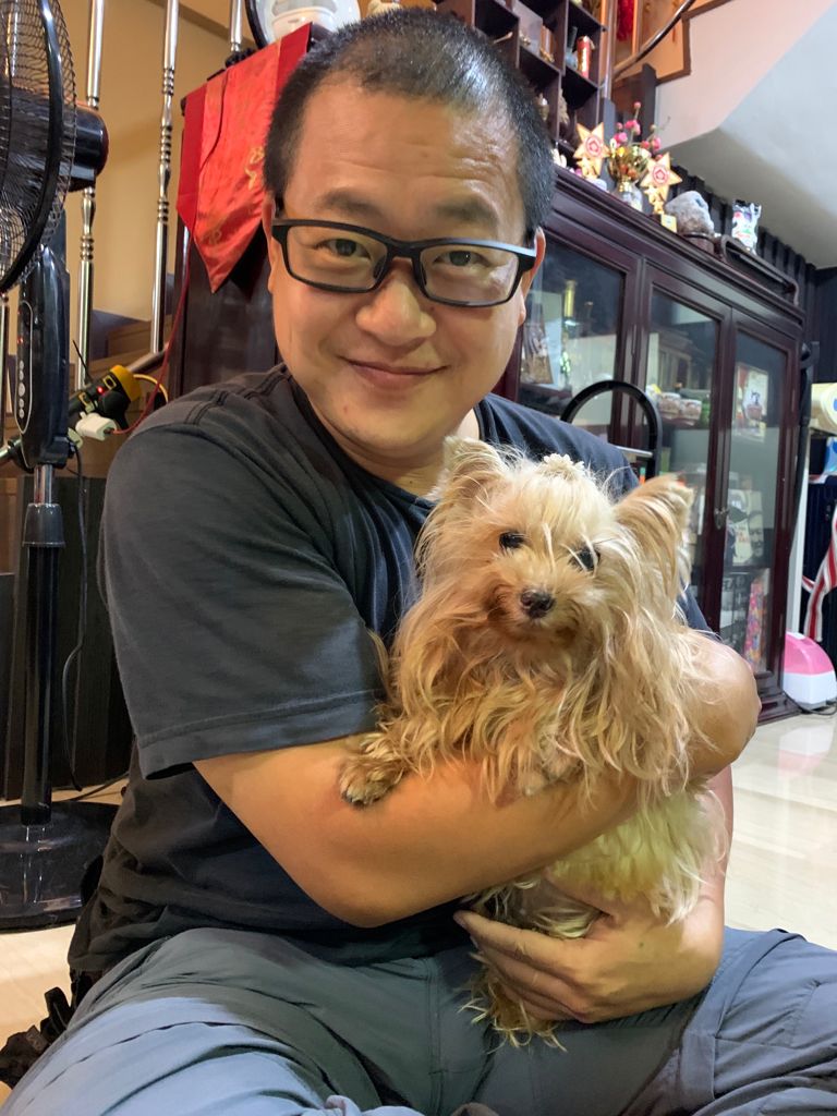 Nature’s Path founder Joe Kam and his 12-year-old Yorkshire terrier named Honey. Photo: Joe Kam