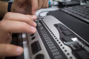 The braille display. Photo: Coconuts