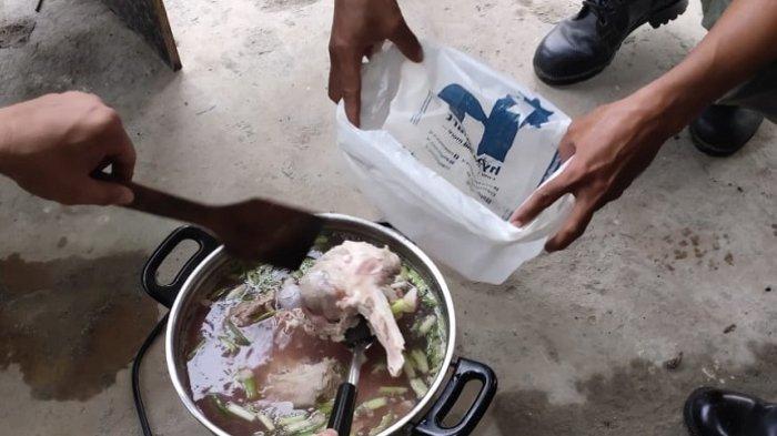 Nickel smelter workers cooking crocodile soup after killing the protected reptile in Southeast Sulawesi on Aug. 25, 2021. Photo: Video screengrab