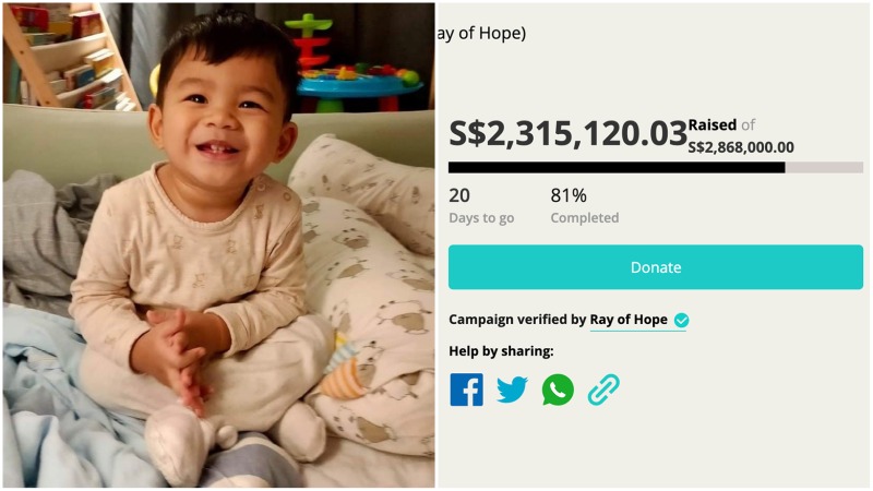 More than 20,000 have donated millions, father says
