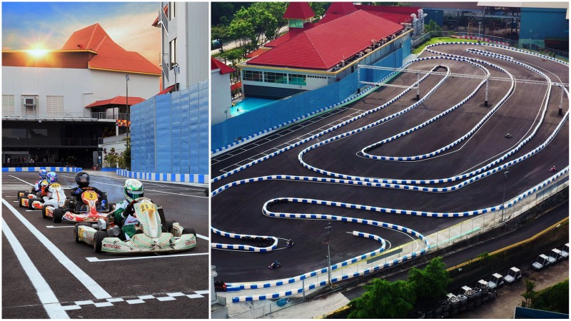 The go-karts and the track at Jurong. Photos: The Karting Arena
