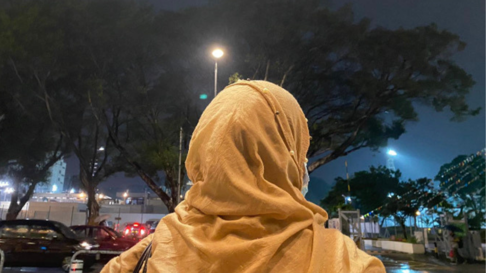 The Muslim woman, surnamed Khan, was told by a Chinese restaurant that she cannot work there if she keeps her hijab on. Photo: Supplied by interviewee