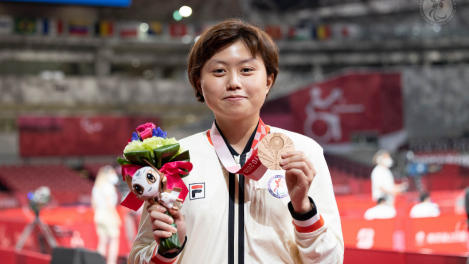 Table tennis player Wong Ting-ting, 17, won bronze in the women’s singles event. Photo: Hong Kong Paralympic Committee