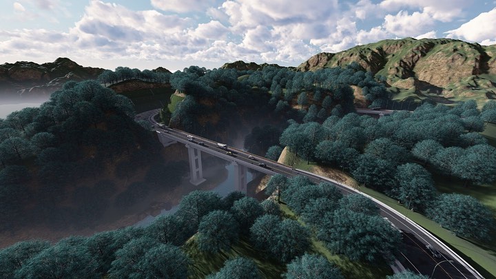 A digital rendering of the road project. Photo: Bali Provincial Government