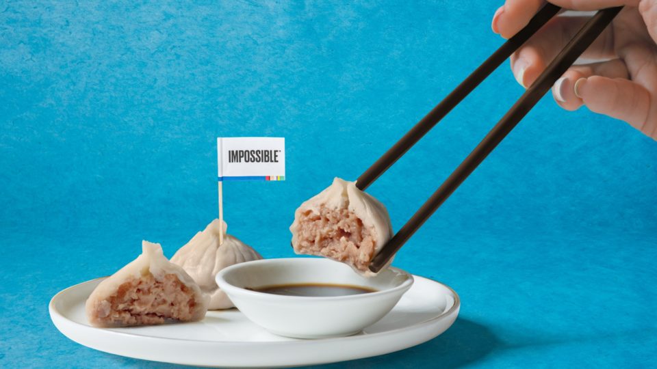 The Impossible Pork used to make Xiao Long Bao aka pork dumplings. Image: Impossible Foods
