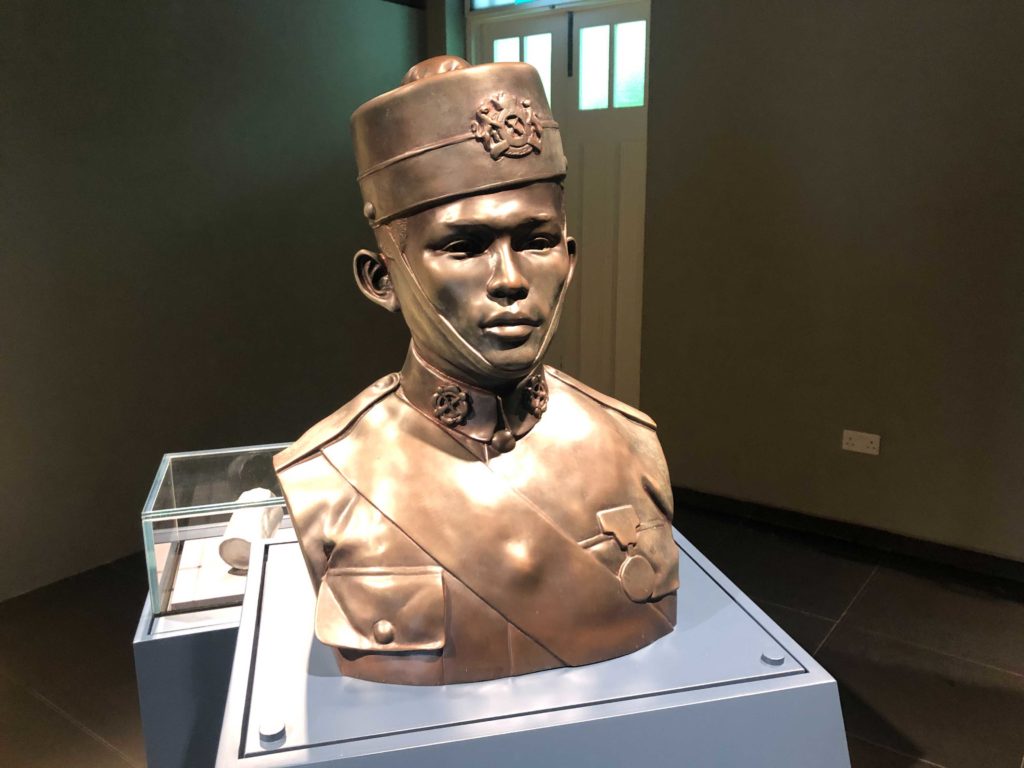 Iron bust of Lt. Adnan Saidi.