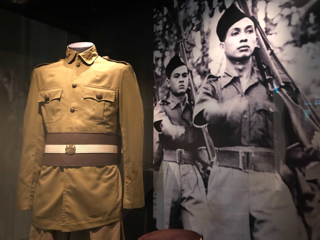 Military uniform worn by members of the Malay Regiment. 