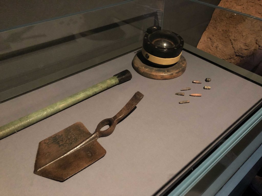 Items found at the Pasir Panjang battlefield, including spent ammunition. 