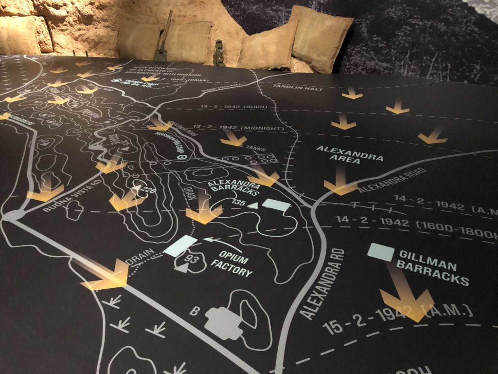 Map of Japanese troop movement during the invasion. 