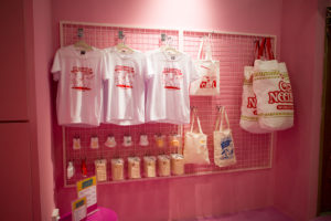 The playground’s merchandise. Photo: Carolyn Teo/Coconuts