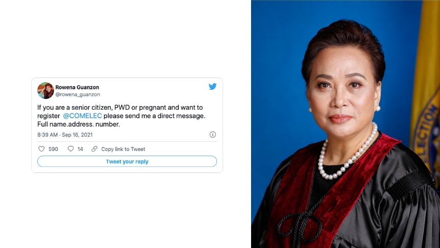 @rowena_guanzon on Twitter; photo from the Commission on Elections